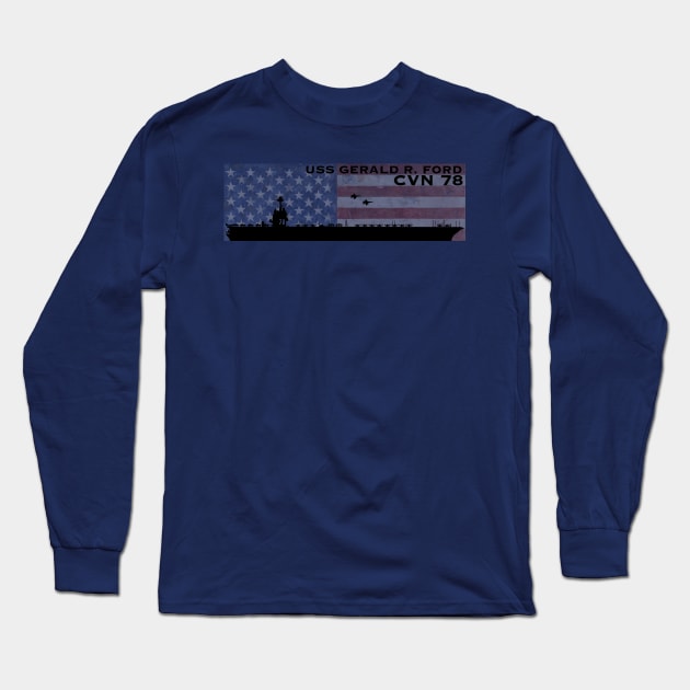 CVN 78 Long Sleeve T-Shirt by 752 Designs